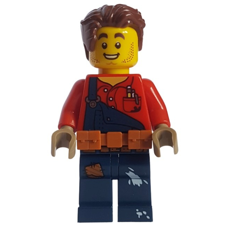 Harl Hubbs, salopettes bleu foncé, ceinture utilitaire (Harl Hubbs, Dark Blue Overalls, Utility Belt)