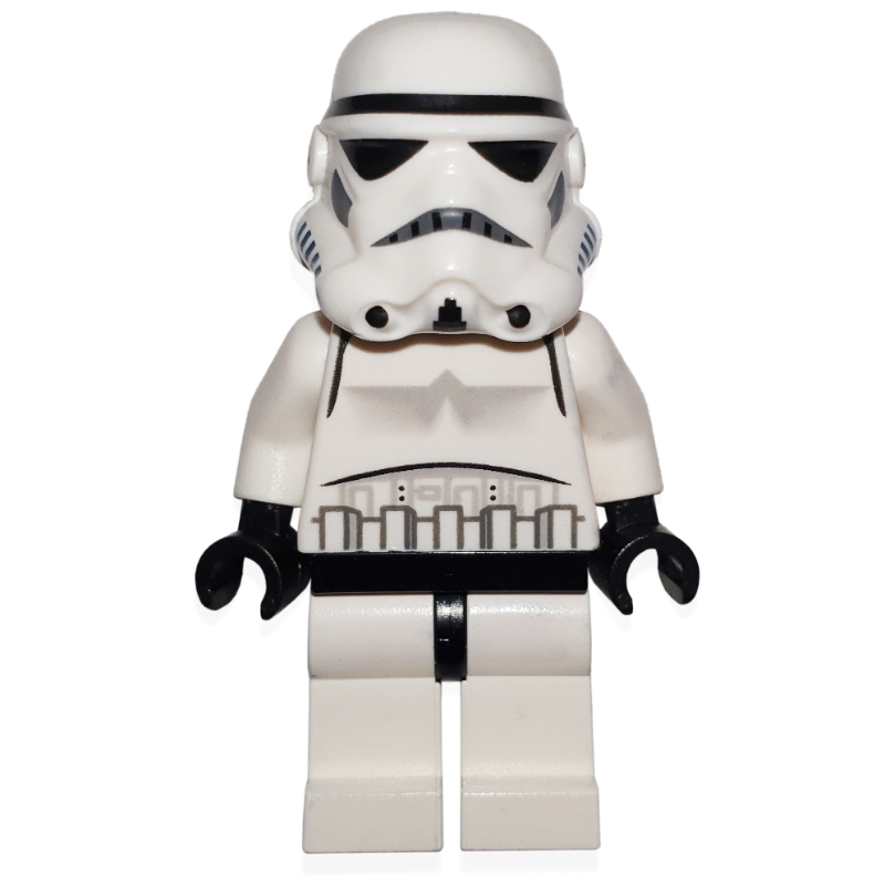 Stormtrooper, tête de nougat clair, lignes noires sur l'évent du nez (Stormtrooper, Plain Light Nougat Head, Black Lines on Nose Vent)