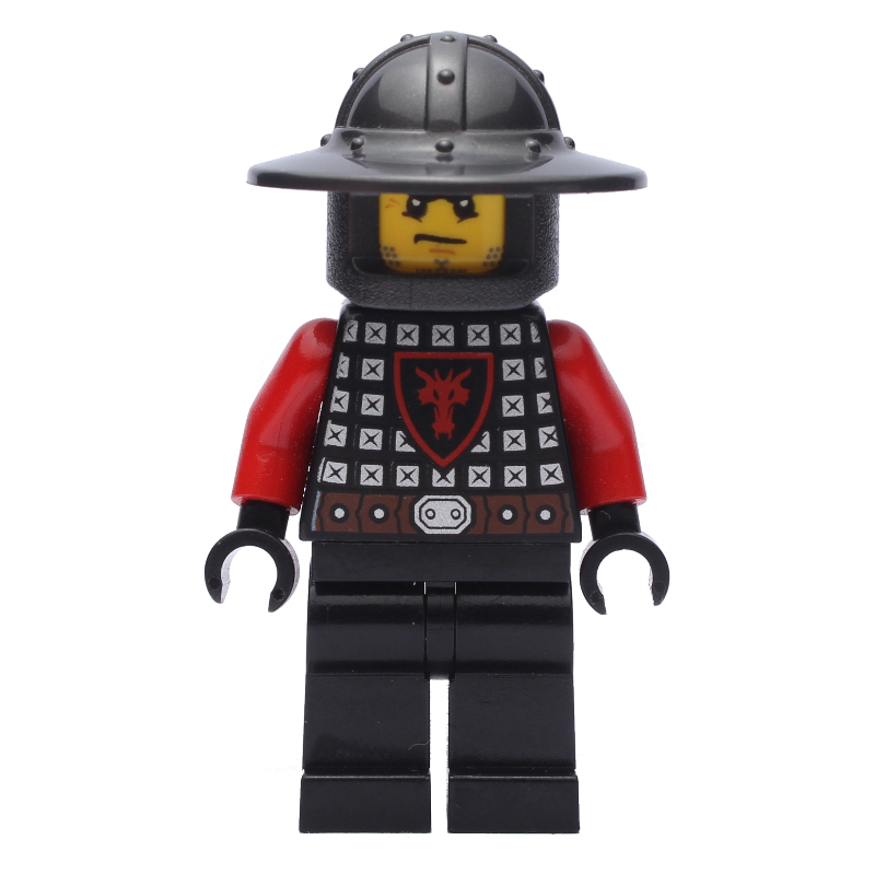 Chevalier - torse noir, jambes noires, perle casque gris foncé (Knight - Black Torso, Black Legs, Pearl Dark Gray Helmet)