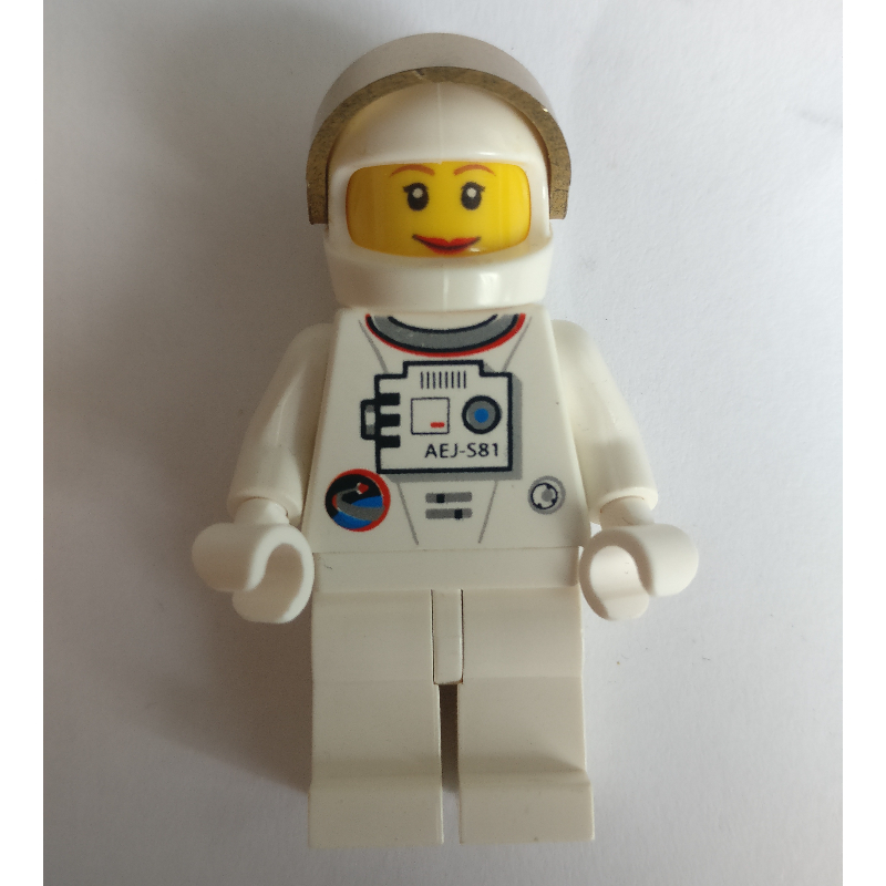 Astronaute - torse et jambes blancs, visière dorée, femme (Astronaut - White Torso and Legs, Gold Visor, Female)