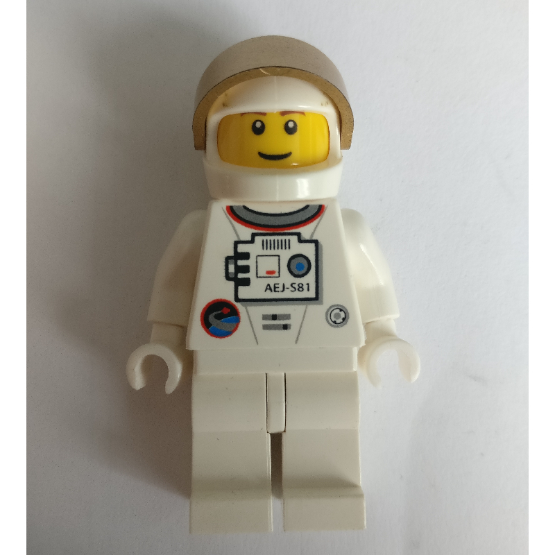 Astronaute - torse et jambes blancs, visière dorée, mâle (Astronaut - White Torso and Legs, Gold Visor, Male)