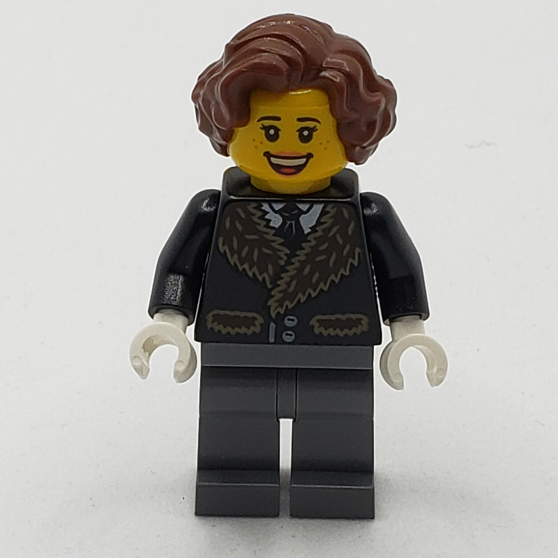 Torse noir, jambes gris bleuâtre foncé, cheveux brun rougeâtre (Black Torso, Dark Bluish Gray Legs, Reddish Brown Hair)