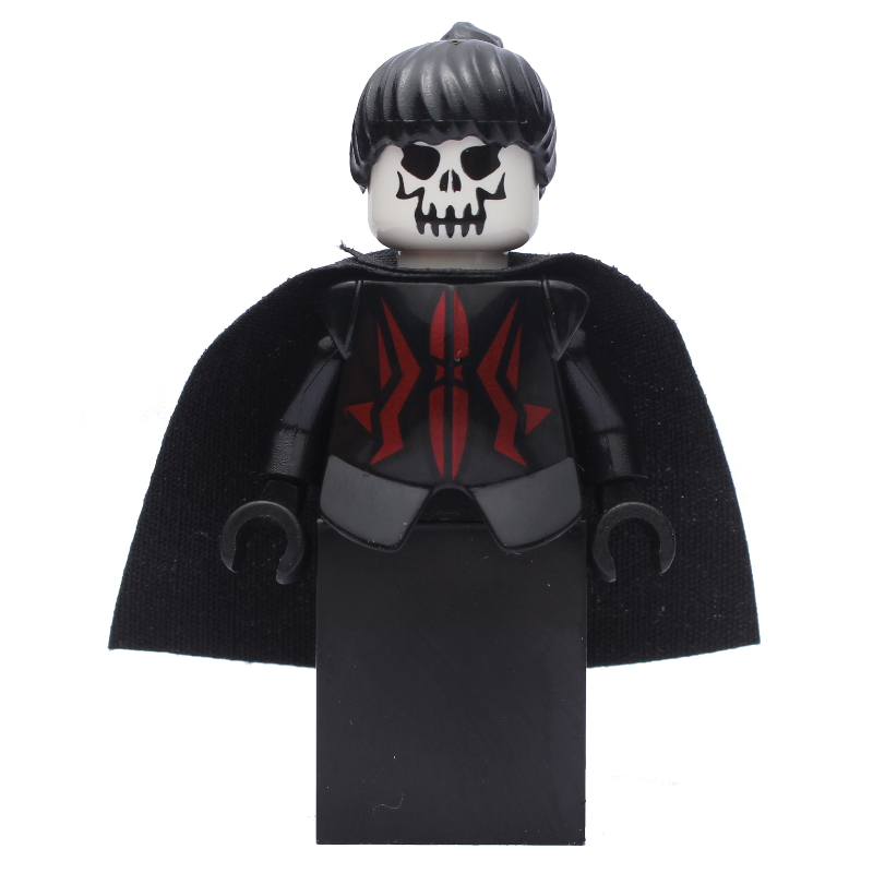 Reine, tête de crâne, robe noire, cape noire, cheveux noirs (Queen, Skull Head, Black Dress, Black Cape, Black Hair)