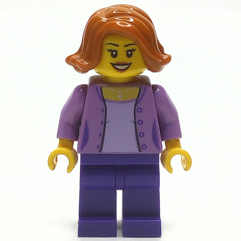 lavande moyen, violet foncé, cheveux orange foncé (Medium Lavender, Dark Purple, Dark Orange Hair)