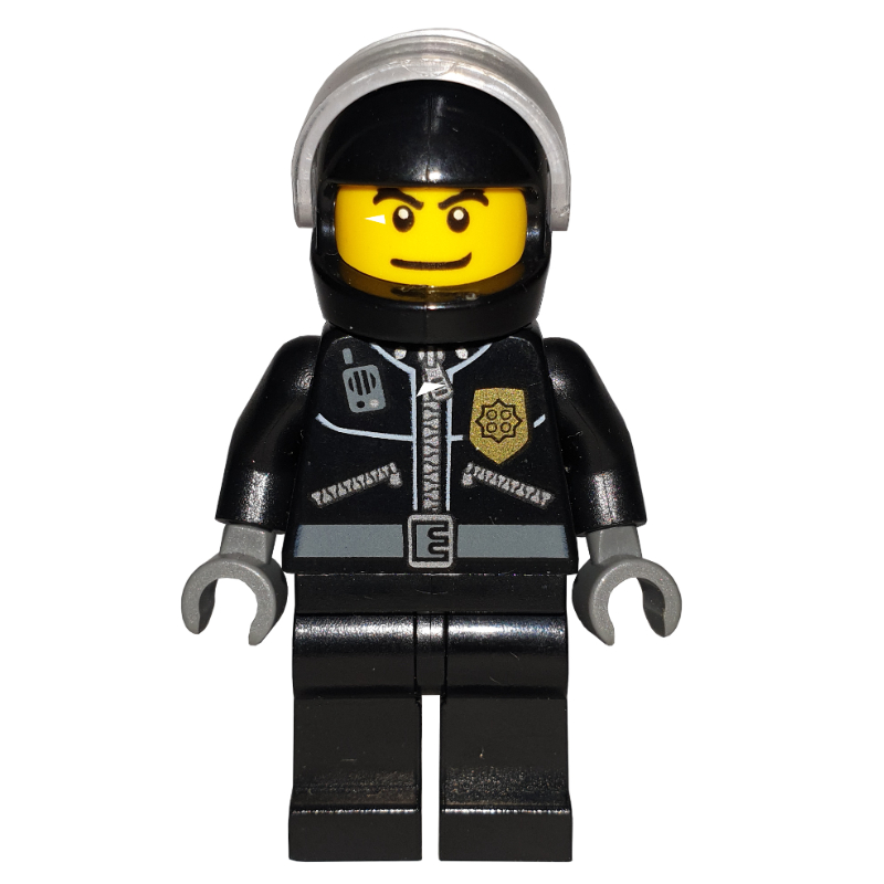 Police - torse noir, jambes noires, casque noir (Police - Black Torso, Black Legs, Black Helmet)