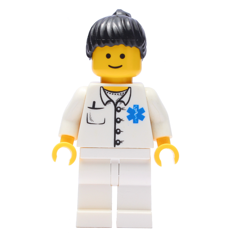 Médecin - jambes blanches, cheveux noirs (Doctor - White Legs, Black Hair)