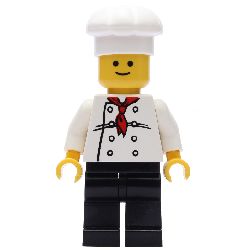 Cuisinier — torse blanc, jambes noires (Chef - White Torso, Black Legs)