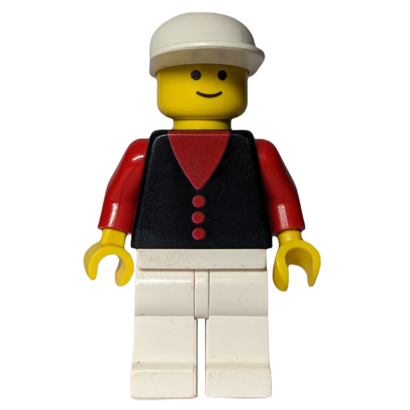 Torse noir, jambes blanches, casquette blanche (Black Torso, White Legs, White Cap)