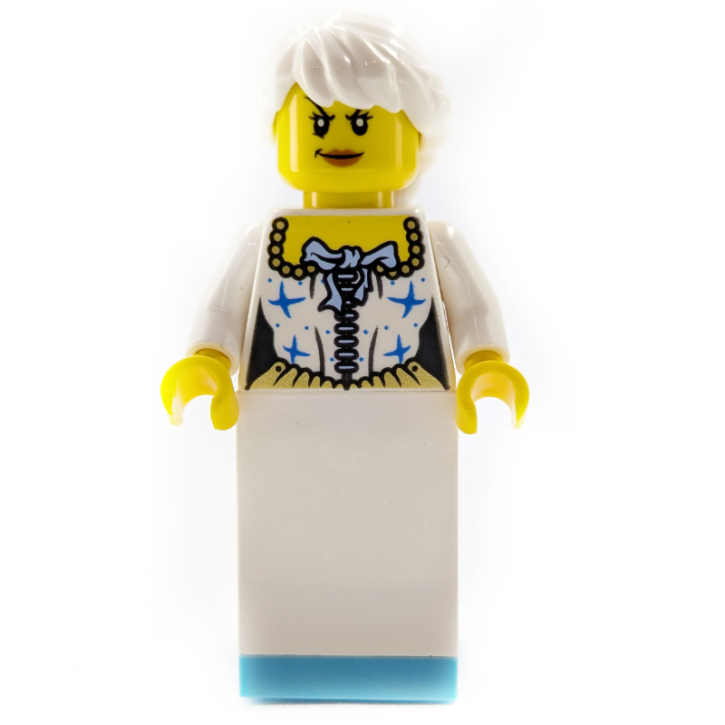 Torse blanc, pente blanche pour robe, cheveux blancs (White Torso, White Slope for Dress, White Hair)