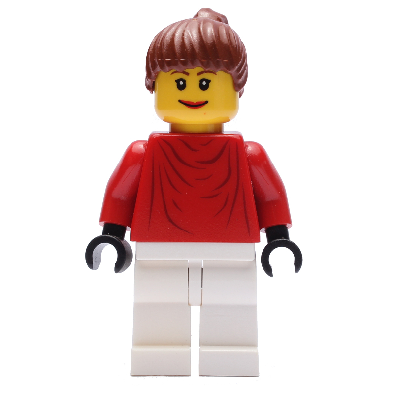 Torse rouge, jambes blanches, cheveux brun rougeâtre (Red Torso, White Legs, reddish Brown Hair)