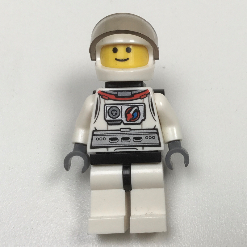 Astronaute - torse et jambes blancs, sac à dos noir (Astronaut - White Torso and Legs, Black Backpack)