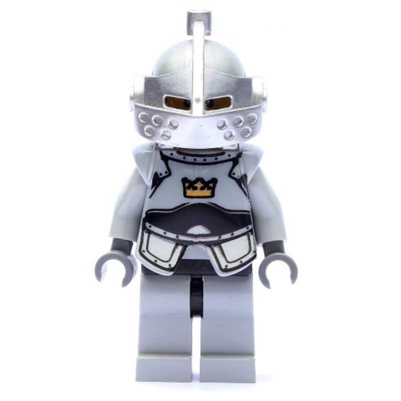 Chevalier - armure gris bleuté clair avec couronne (Knight - Light Bluish Grey Armour with Crown)