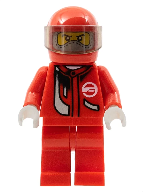Coureur - torse rouge, jambes rouges, casque rouge (Racer - Red Torso, Red Legs, Red Helmet)