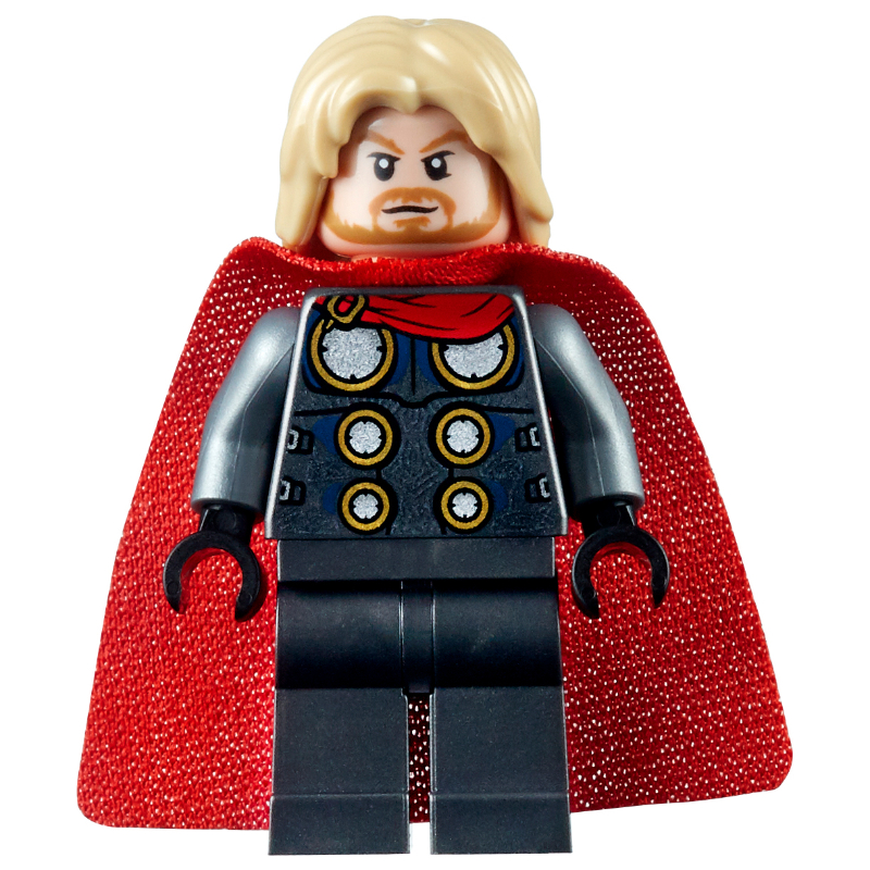 Thor, cape rouge, cheveux beiges (Thor, Red Cape, Tan Hair)