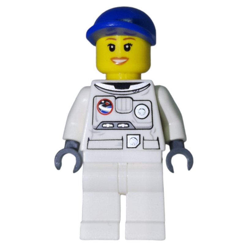 Astronaute, femme, blanc, casquette bleue (Astronaut, Woman, White, Blue Cap)