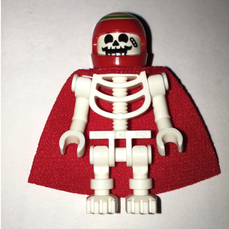 Douglas elton / el fuego, Squelette avec casque rouge et cape (Douglas Elton / El Fuego, Skeleton with Red Helmet and Cape)