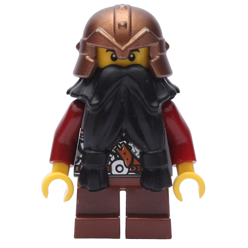 Nain, barbe noire, casque cuivre (Dwarf, Black Beard, Copper Helmet)