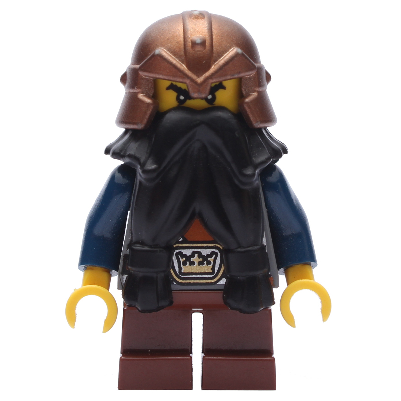 Nain, barbe noire, casque cuivre (Dwarf, Black Beard, Copper Helmet)