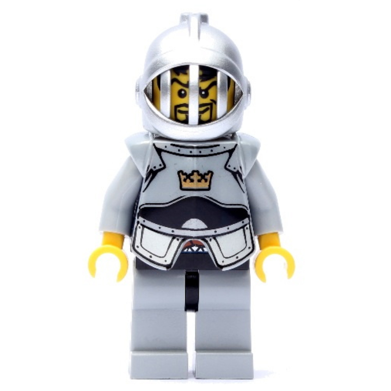 Chevalier, bleu foncé, armure, casque avec calandre (Knight, Dark Blue, Armor, Helmet with Grille)