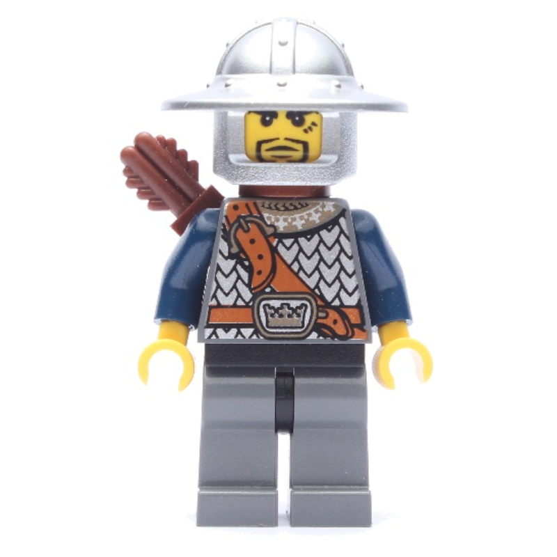 Chevalier, archer avec casque à grand bord, carquois, barbe (Knight, Archer with Wide Brim Helmet, Quiver, Beard)