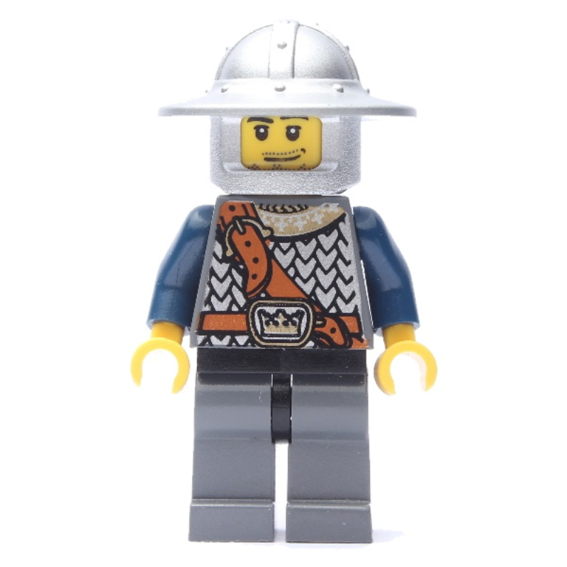 Chevalier, bleu foncé, casque à grand bord, barbe naissante (Knight, Dark Blue, Wide Brim Helmet, Stubble)