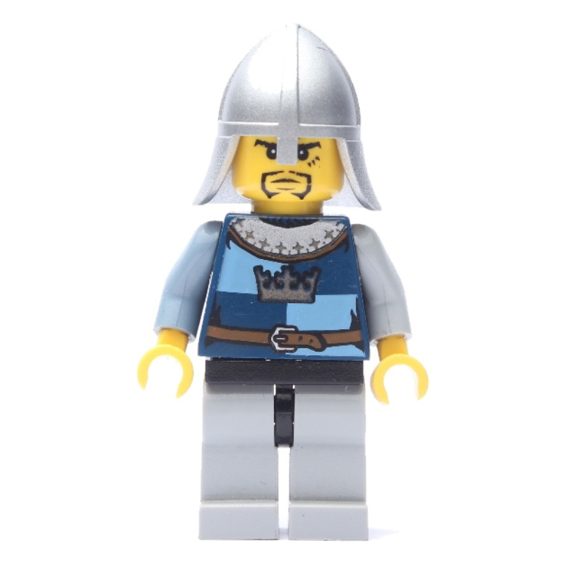 Chevalier, bleu foncé, casque, bouc (Knight, Dark Blue, Helmet, Goatee Beard)