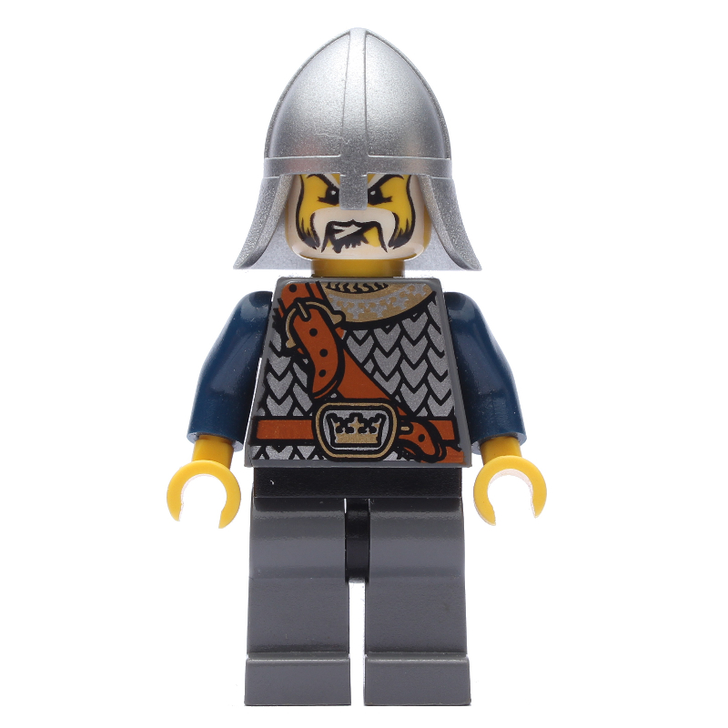 Chevalier, bleu foncé, casque, barbe blanche (Knight, Dark Blue, Helmet, White Beard)