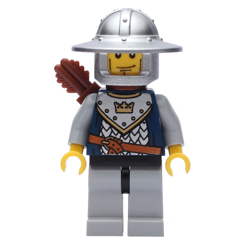 Chevalier, archer avec casque à grand bord, carquois, traits sur les joues (Knight, Archer with Wide Brim Helmet, Quiver, Cheek Lines)