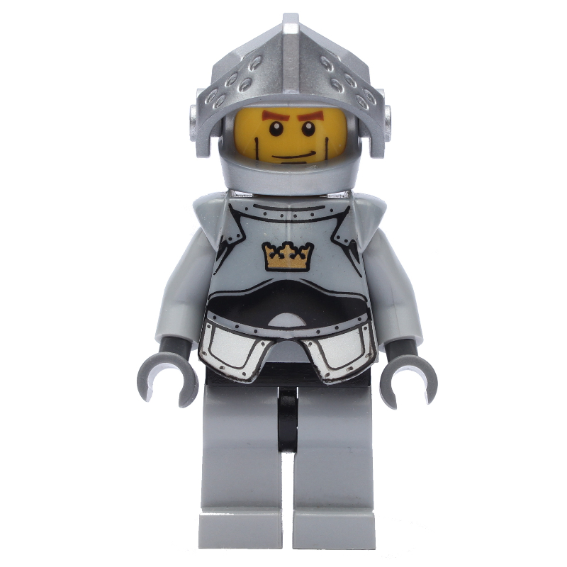 Chevalier, gris, armure, casque avec visière, traits sur les joues (Knight, Gray, Armor, Helmet with Visor, Cheek Lines)