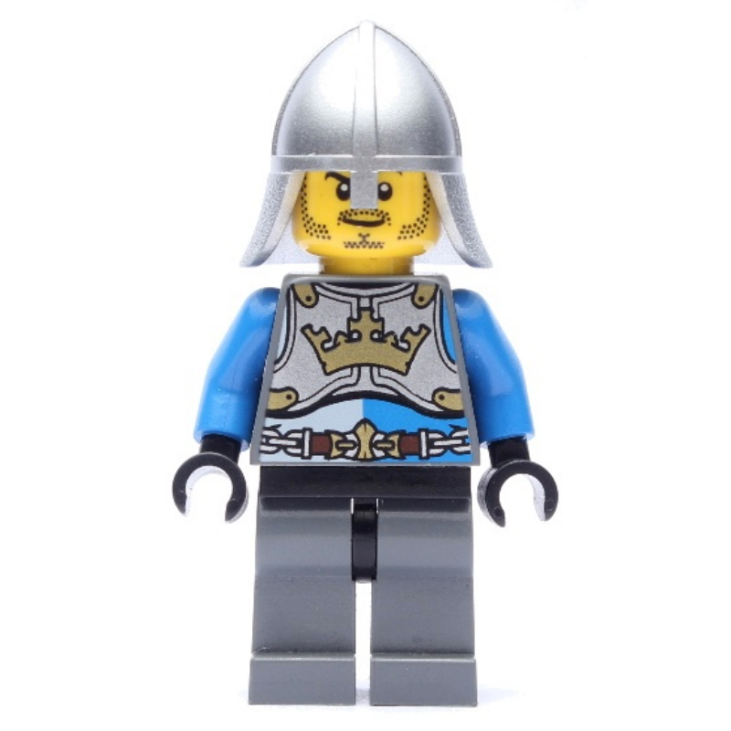 Chevalier, bleu, imprimé plastron, casque (Knight, Blue, Printed Breastplate, Helmet)