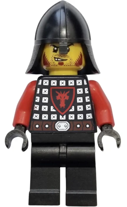 Chevalier dragon, rouge, casque, barbe rouge (Dragon Knight, Red, Helmet, Red Beard)