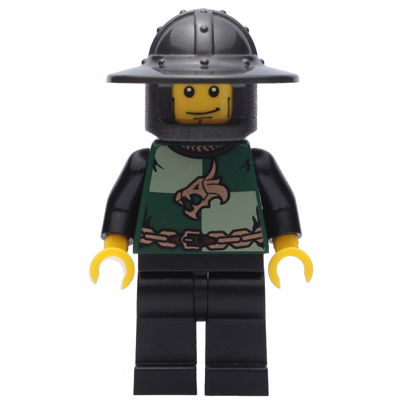 Dragon chevalier, vert foncé, casque à grand bord (Dragon Knight, Dark Green, Wide Brim Helmet)