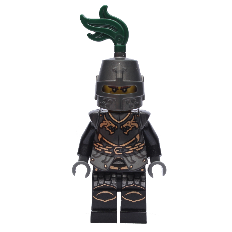 Chevalier dragon, vert foncé, armure, casque avec plume vert foncé (Dragon Knight, Dark Green, Armor, Helmet with Dark Green Plume)