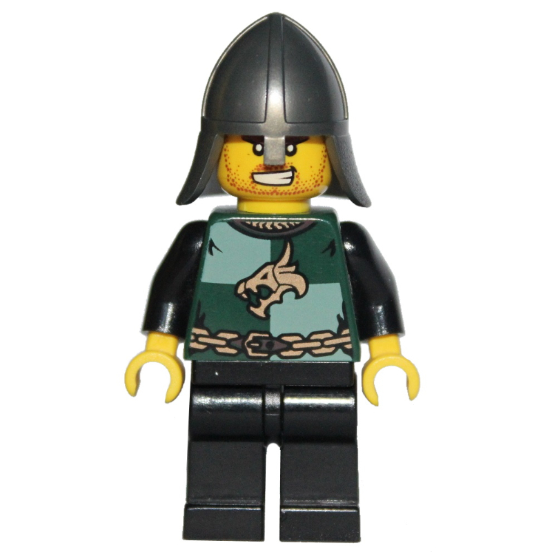 Dragon chevalier, vert foncé, perle titane casque, en colère (Dragon Knight, Dark Green, Pearl Titanium Helmet, Angry)