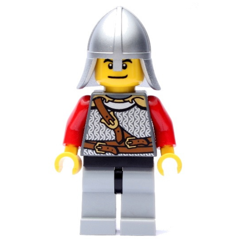 Chevalier lion, casque, effrayé / sourire (Lion Knight, Helmet, Scared / Smile)