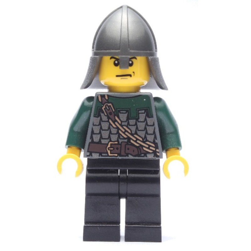 Chevalier dragon, vert foncé, casque, poupe (perle gris foncé) (Dragon Knight, Dark Green, Helmet, Stern (Pearl Dark Gray))