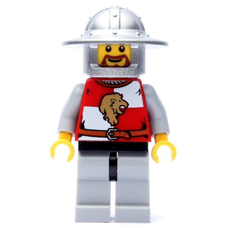 Chevalier lion, casque à grand bord, barbe (Lion Knight, Wide Brim Helmet, Beard)