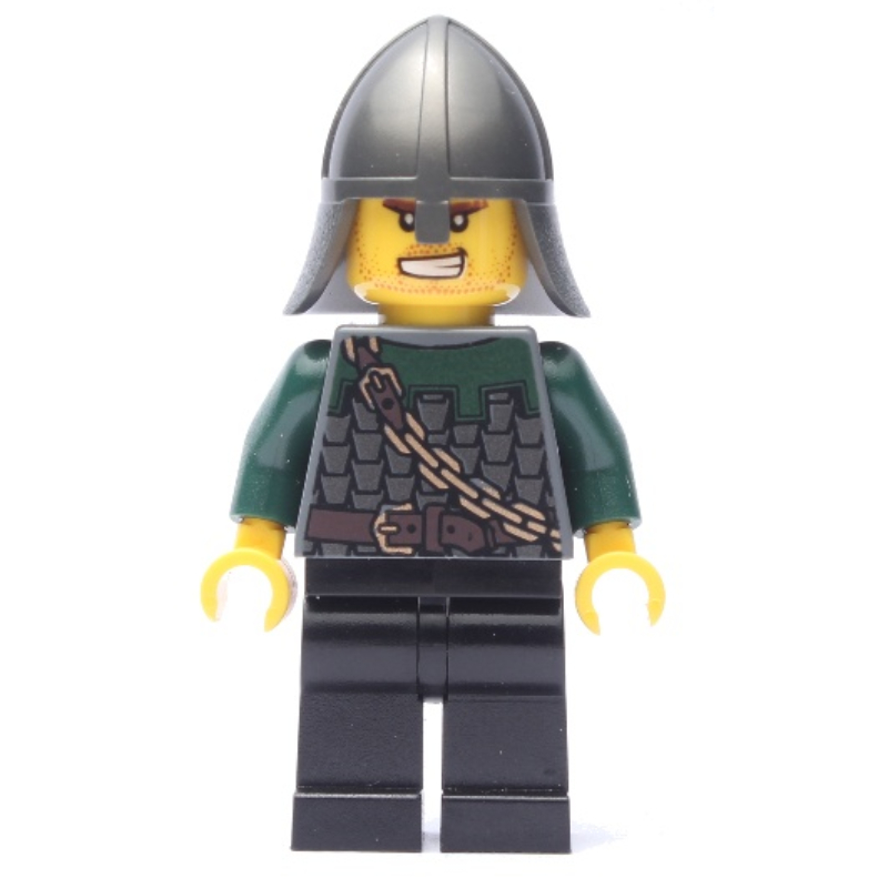 Chevalier dragon, vert foncé, casque, en colère (Dragon Knight, Dark Green, Helmet, Angry)