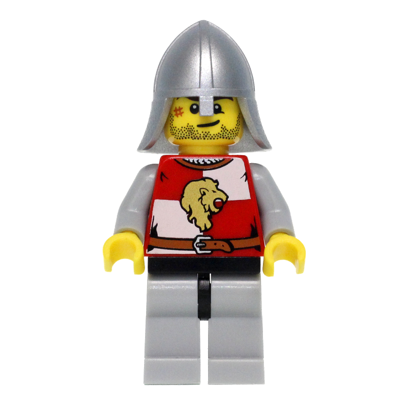 Chevalier du Lion, casque, barbe naissante et cicatrice (Lion Knight, Helmet, Stubble and Scar)