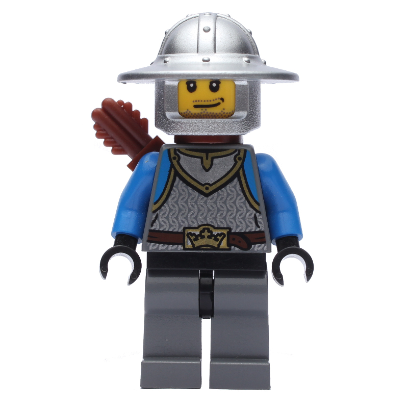 Chevalier, archer, bleu, casque à grand bord, carquois (Knight, Archer, Blue, Wide Brim Helmet, Quiver)