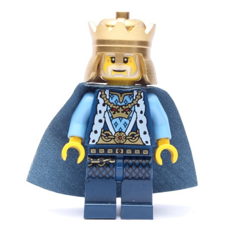 Roi, bleu foncé, couronne, cape (King, Dark Blue, Crown, Cape)