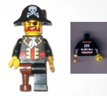 Pirate - torse noir, jambe noire, jambe de cheville - agreableon (Pirate - Black Torso, Black Leg, Peg Leg - Pleasanton)