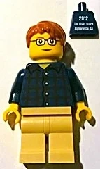Torse bleu foncé, jambes beiges, cheveux orange foncé - alpharetta (Dark Blue Torso, Tan Legs, Dark Orange Hair - Alpharetta)