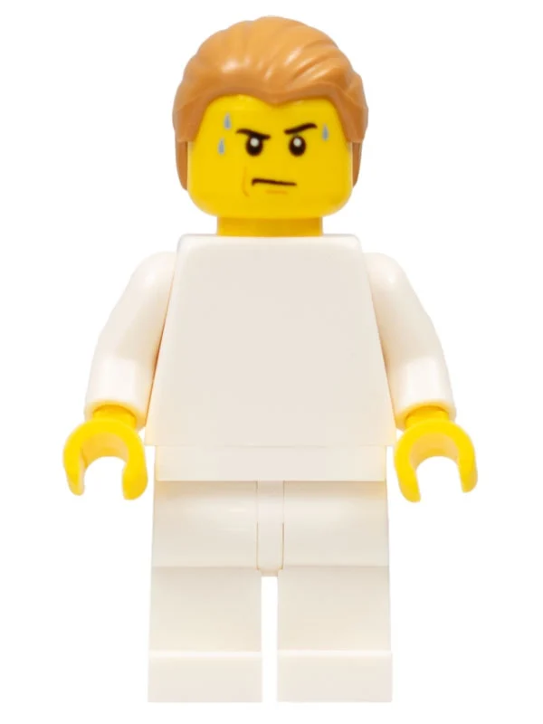 Torse blanc, jambes blanches, cheveux nougat moyen (White Torso, White Legs, Medium Nougat Hair)