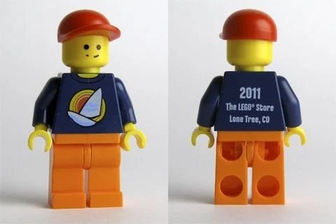 Torse bleu foncé, jambes orange, casquette rouge - lonetree (Dark Blue Torso, Orange Legs, Red Cap - LoneTree)