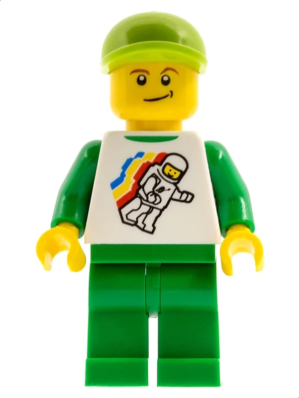 Torse blanc, jambes vertes, casquette vert citron - nashville (White Torso, Green Legs, Lime Cap - Nashville)