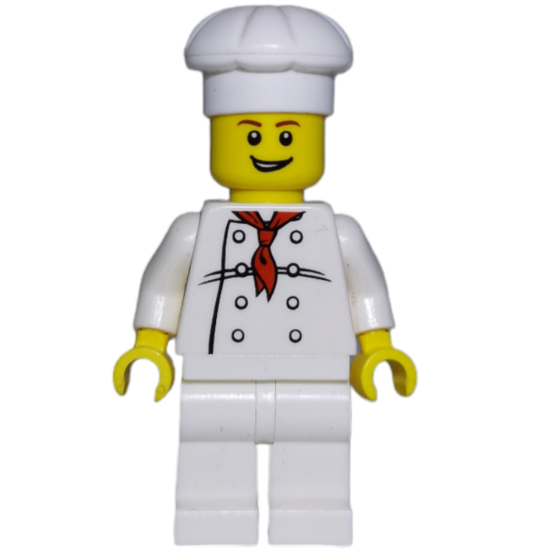 Chef - torse blanc, jambes blanches, chapeau blanc (Chef - White Torso, White Legs, White Hat)