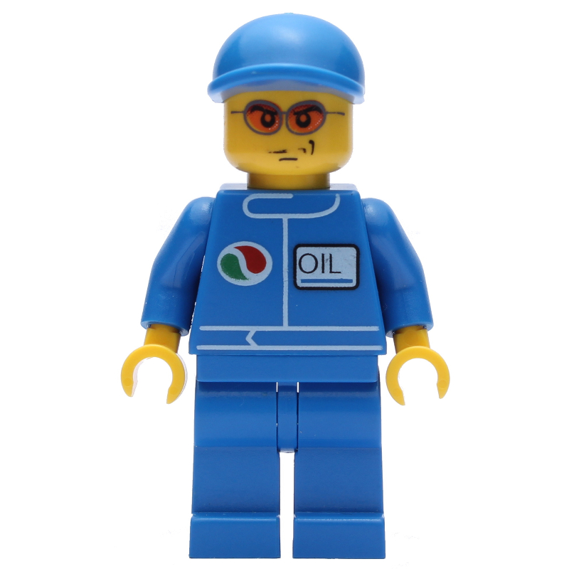 Torse bleu, jambes et casquette, lunettes de soleil orange (Blue Torso, Legs, and Cap, Orange Sunglasses)
