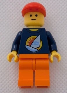 Torse bleu foncé, jambes orange, casquette rouge - indianapolis (Dark Blue Torso, Orange Legs, Red Cap - Indianapolis)