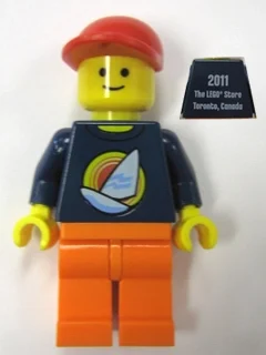 Torse bleu foncé, jambes orange, casquette rouge - toronto (Dark Blue Torso, Orange Legs, Red Cap - Toronto)